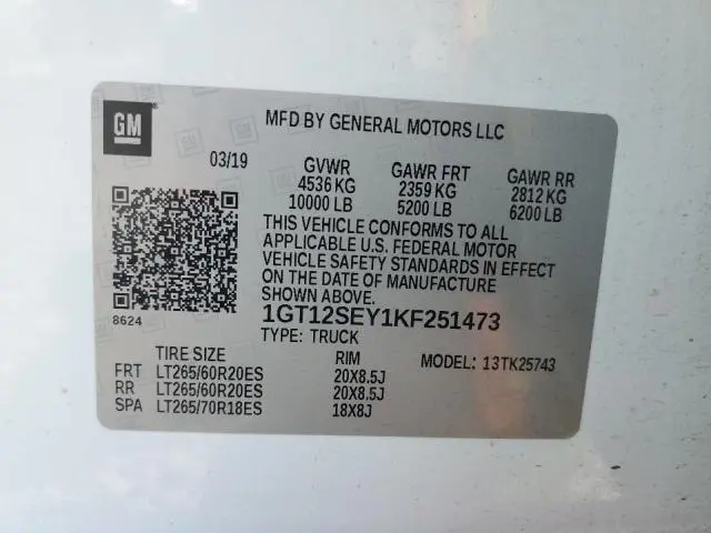 2019 GMC SIERRA K2500 DENALI  