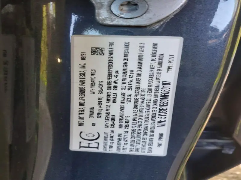 2021 TESLA MODEL 3   