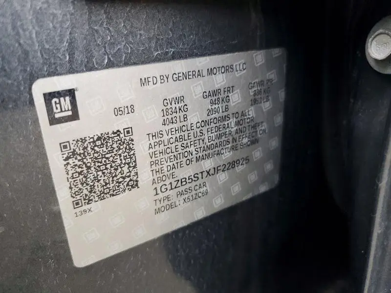 2018 CHEVROLET MALIBU LS  