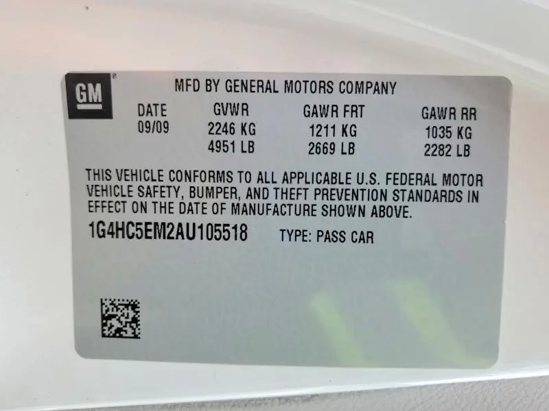 2010 BUICK LUCERNE CXL  