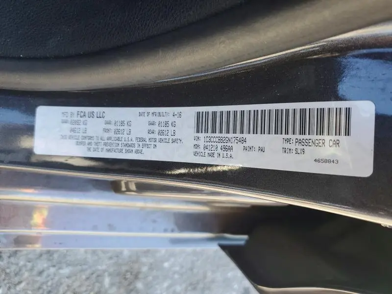 2016 CHRYSLER 200 S  