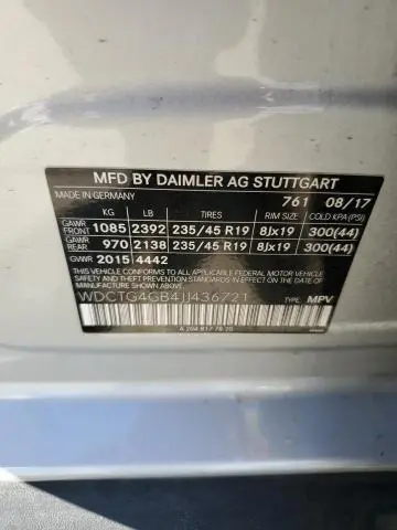 2018 MERCEDES-BENZ GLA 250 4MATIC  