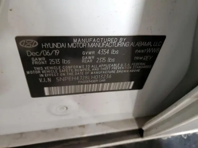 2020 HYUNDAI SONATA LIMITED  