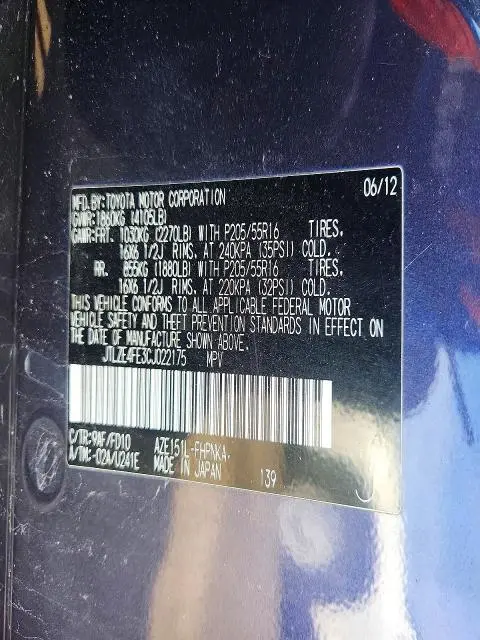 2012 SCION XB BASE  