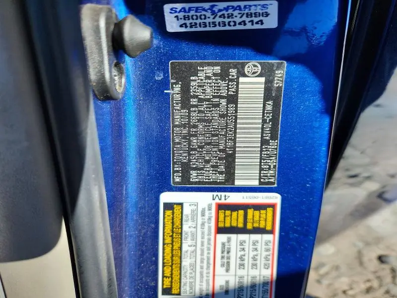 2010 TOYOTA CAMRY BASE  