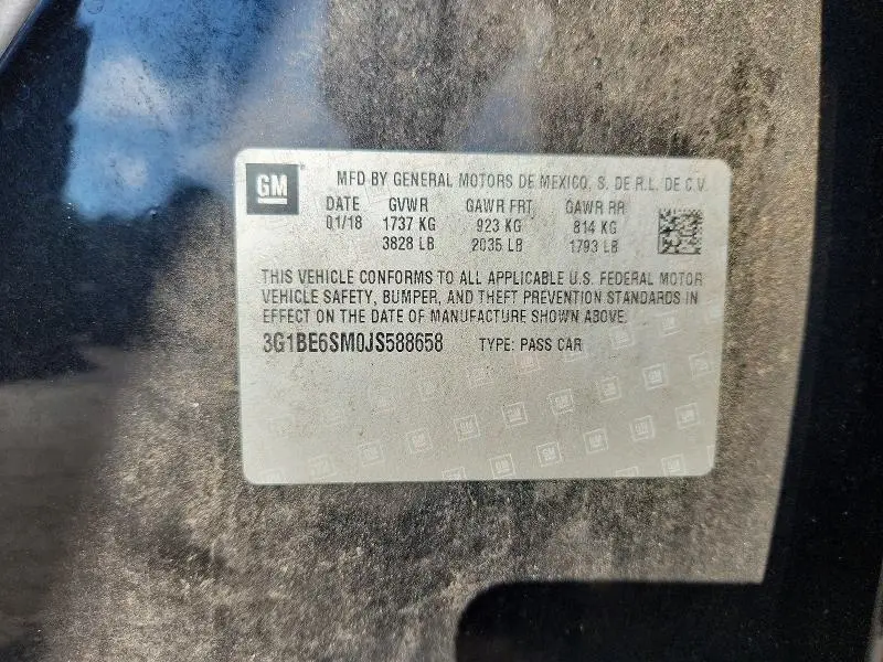2018 CHEVROLET CRUZE LT  