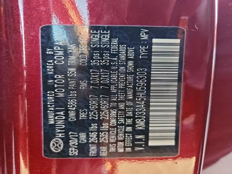 2017 HYUNDAI TUCSON LIMITED  