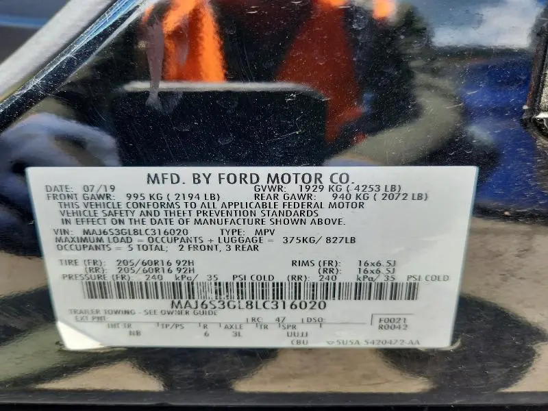 2020 FORD ECOSPORT SE  