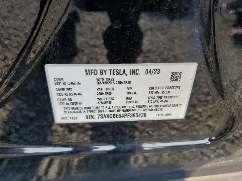 2023 TESLA MODEL X   