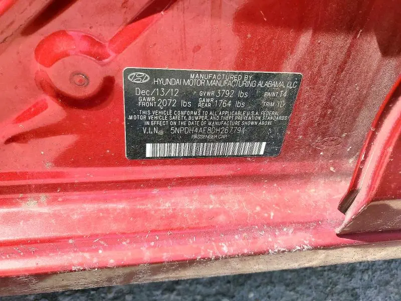 2013 HYUNDAI ELANTRA LIMITED  