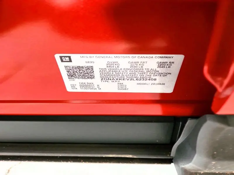 2020 CHEVROLET EQUINOX LT  