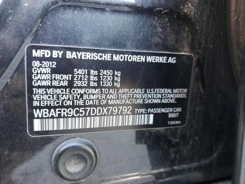 2013 BMW 550 I  