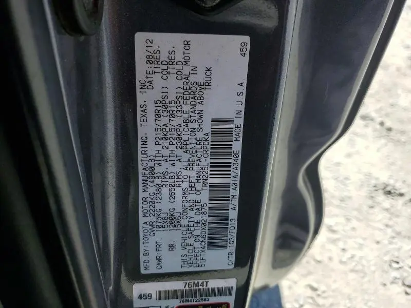 2013 TOYOTA TACOMA ACCESS CAB  