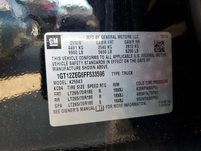 2015 GMC SIERRA K2500 SLT  