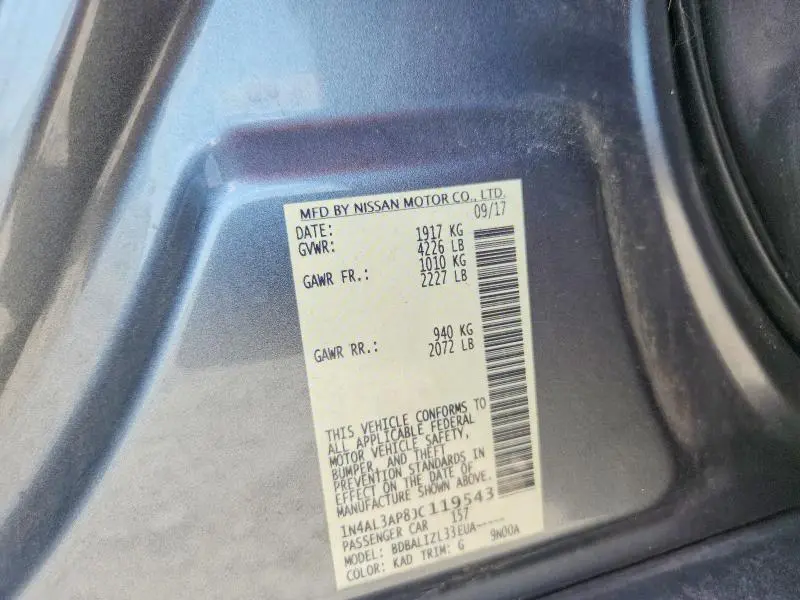 2018 NISSAN ALTIMA 2.5 SV  