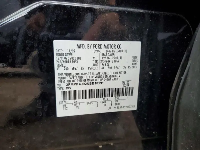 2022 FORD EDGE SEL  