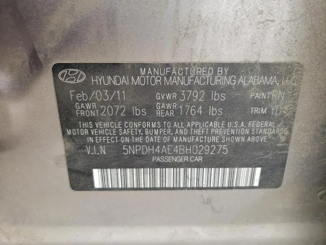 2011 HYUNDAI ELANTRA GLS  