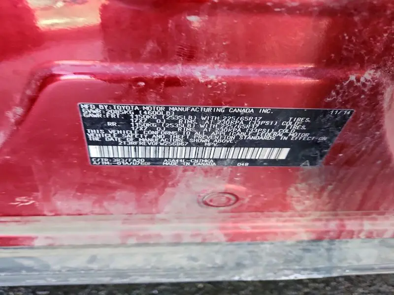 2015 TOYOTA RAV4 XLE  