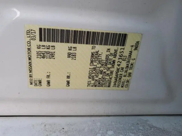 2017 NISSAN MAXIMA 3.5S  