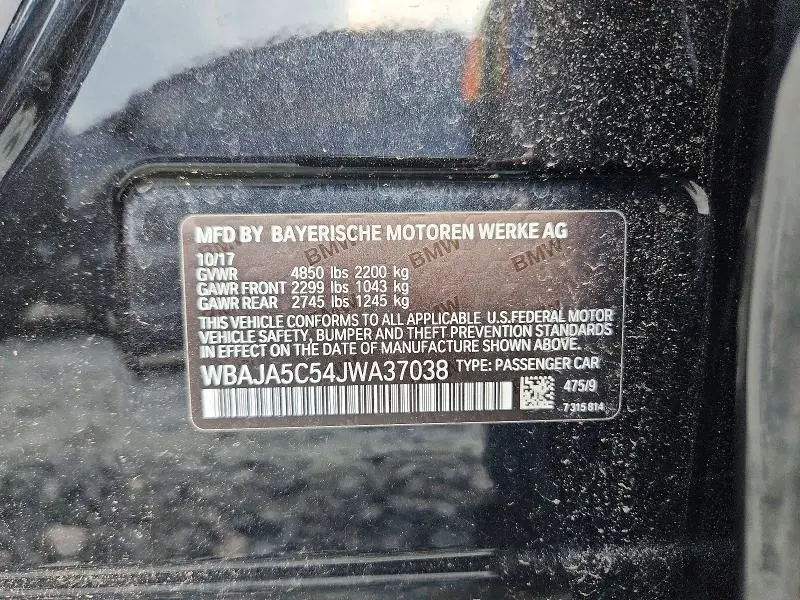 2018 BMW 530 I  