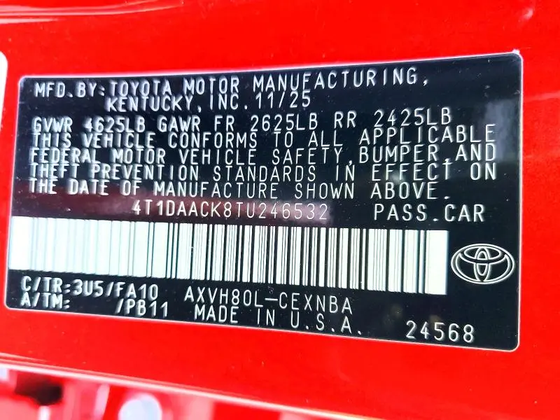 2026 TOYOTA CAMRY XSE  