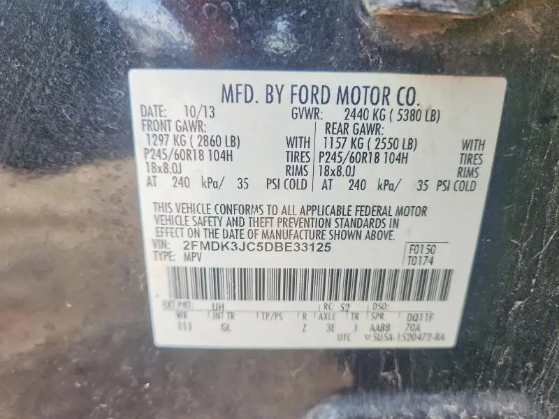 2013 FORD EDGE SEL  