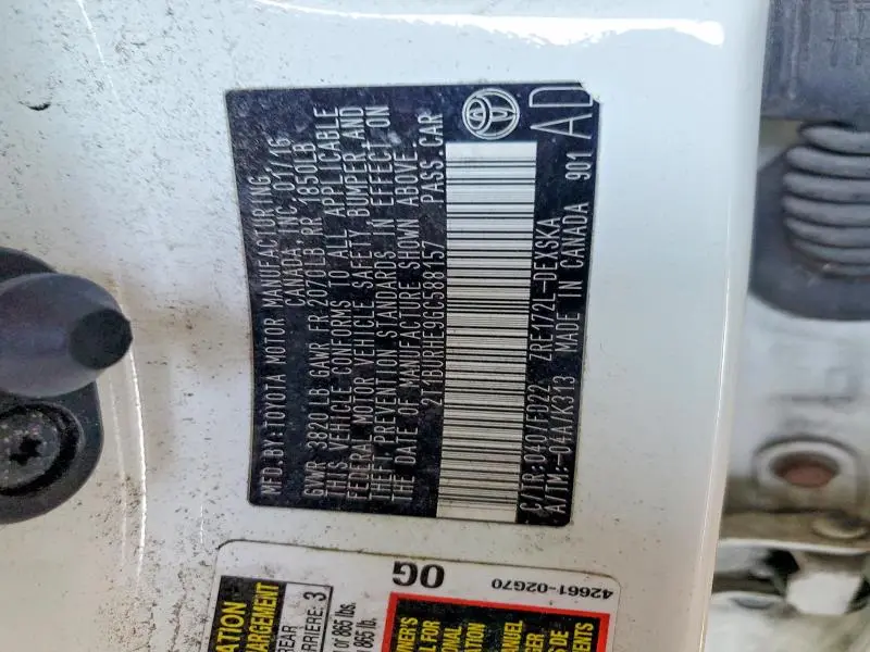 2016 TOYOTA COROLLA S  