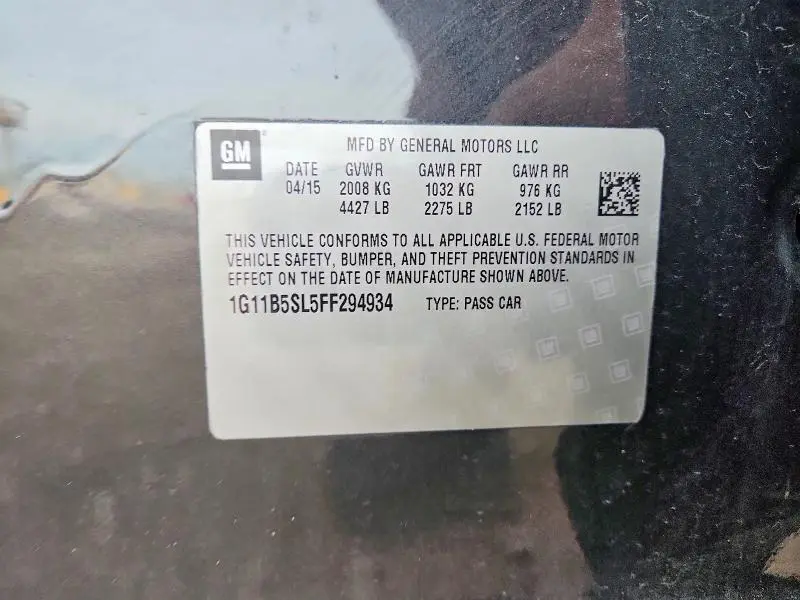 2015 CHEVROLET MALIBU LS  