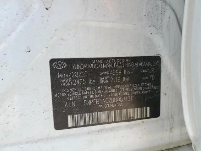 2011 HYUNDAI SONATA GLS  