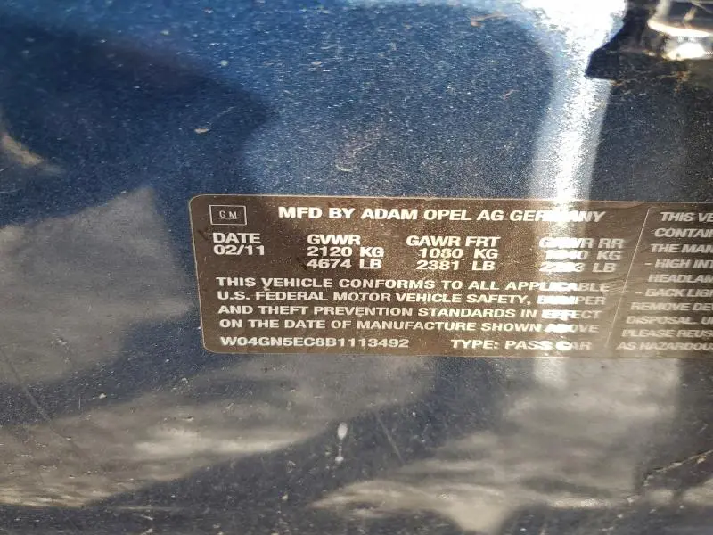 2011 BUICK REGAL CXL  