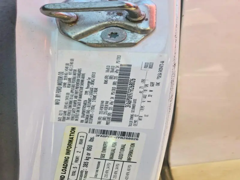 2015 FORD FUSION TITANIUM  