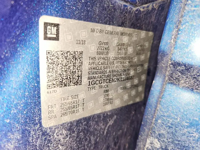 2019 CHEVROLET COLORADO LT  