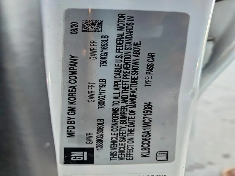 2021 CHEVROLET SPARK 1LT  