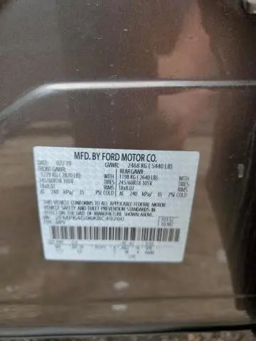 2019 FORD EDGE SE  