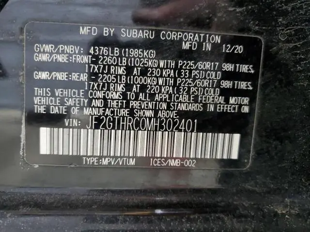 2021 SUBARU CROSSTREK SPORT