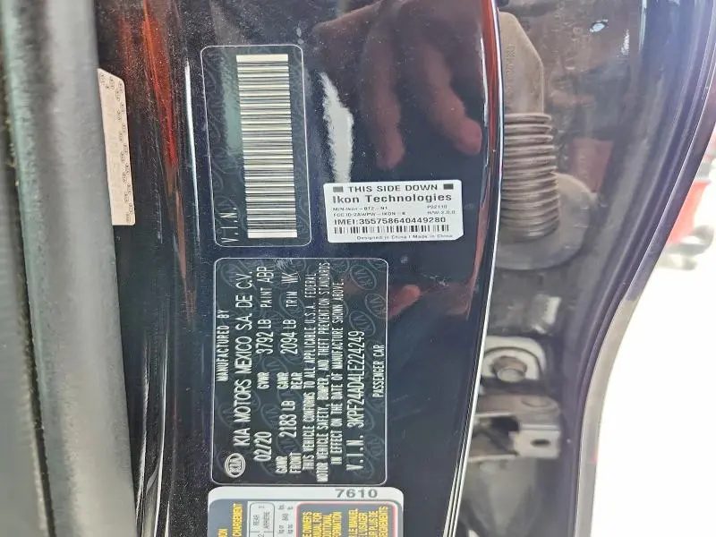 2020 KIA FORTE LXS  
