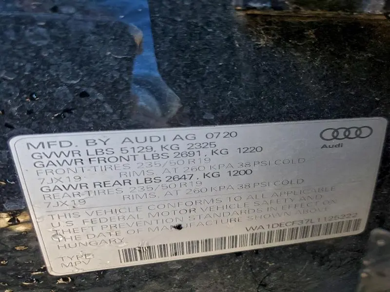 2020 AUDI Q3 PREMIUM S LINE  