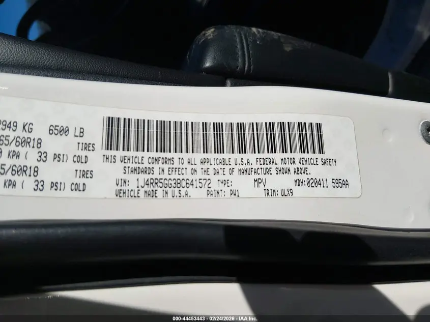 2011 JEEP GRAND CHEROKEE LIMITED