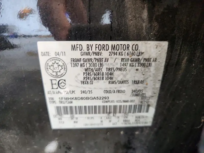 2011 FORD EXPLORER XLT  