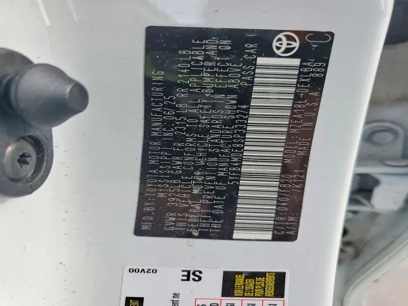 2025 TOYOTA COROLLA LE  