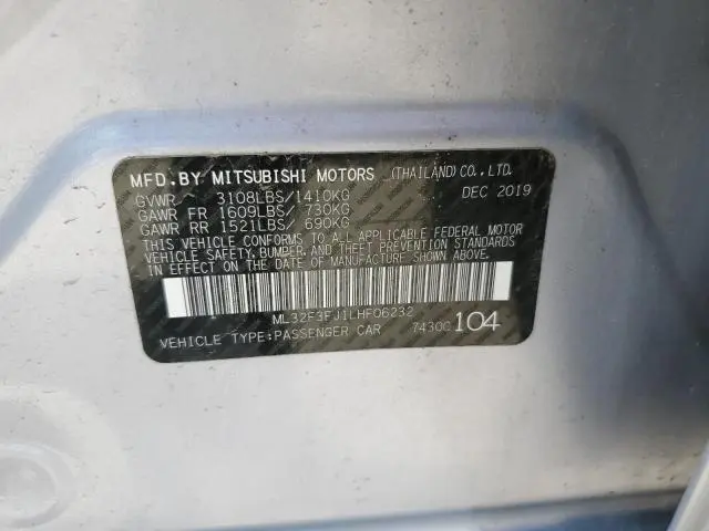 2020 MITSUBISHI MIRAGE G4 ES  