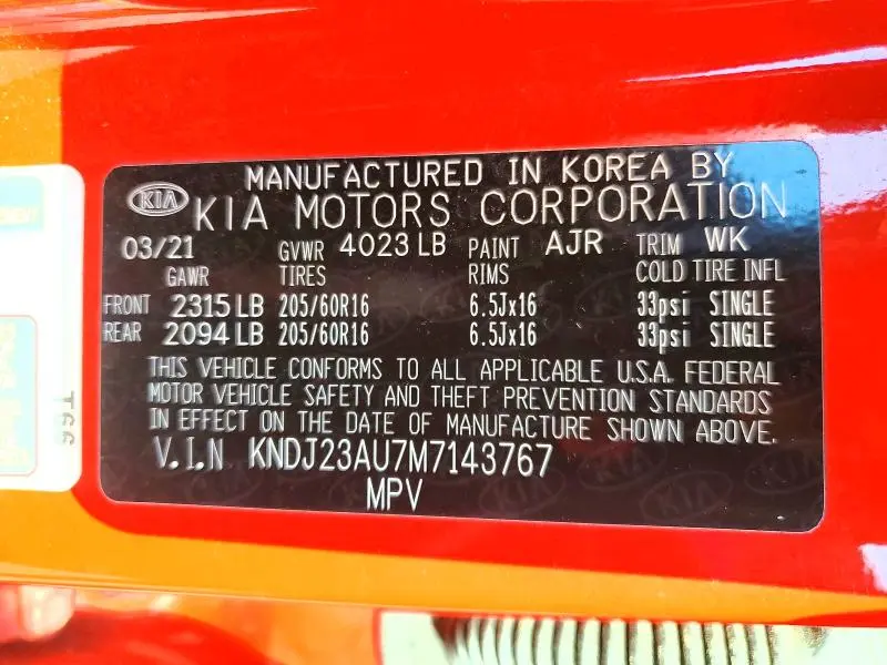 2021 KIA SOUL LX  