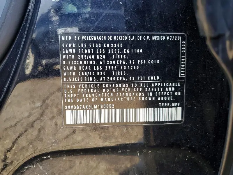 2020 VOLKSWAGEN TIGUAN SE  