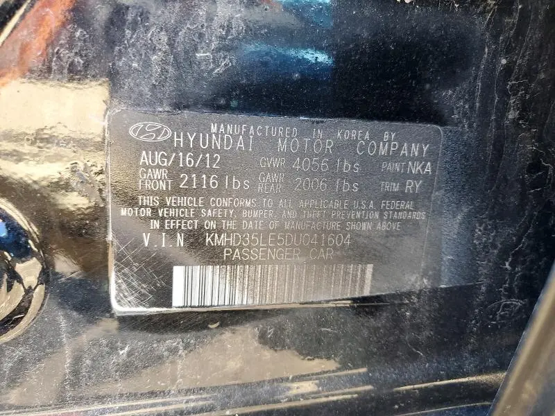 2013 HYUNDAI ELANTRA GT BASE  