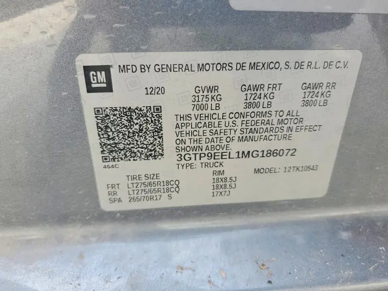 2021 GMC SIERRA K1500 AT4  