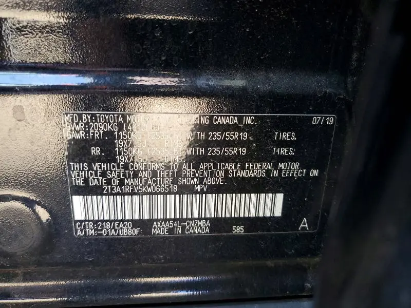 2019 TOYOTA RAV4 XLE PREMIUM  