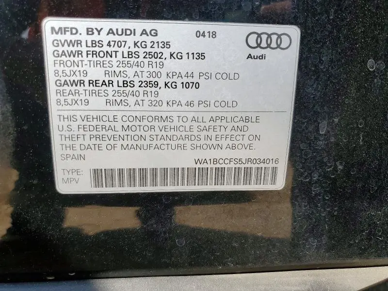 2018 AUDI Q3 PREMIUM  