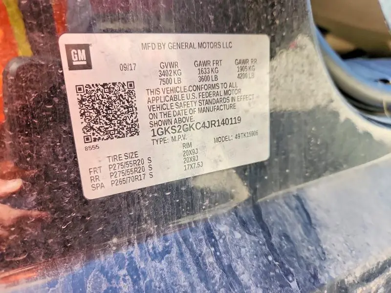2018 GMC YUKON XL K1500 SLT  