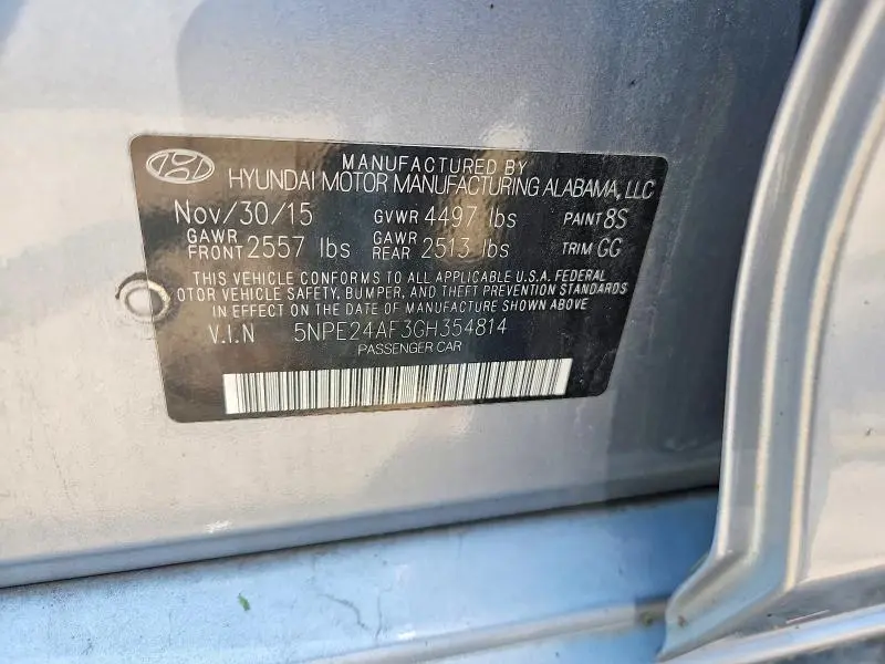 2016 HYUNDAI SONATA SE  