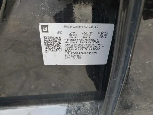 2021 CHEVROLET MALIBU LT  